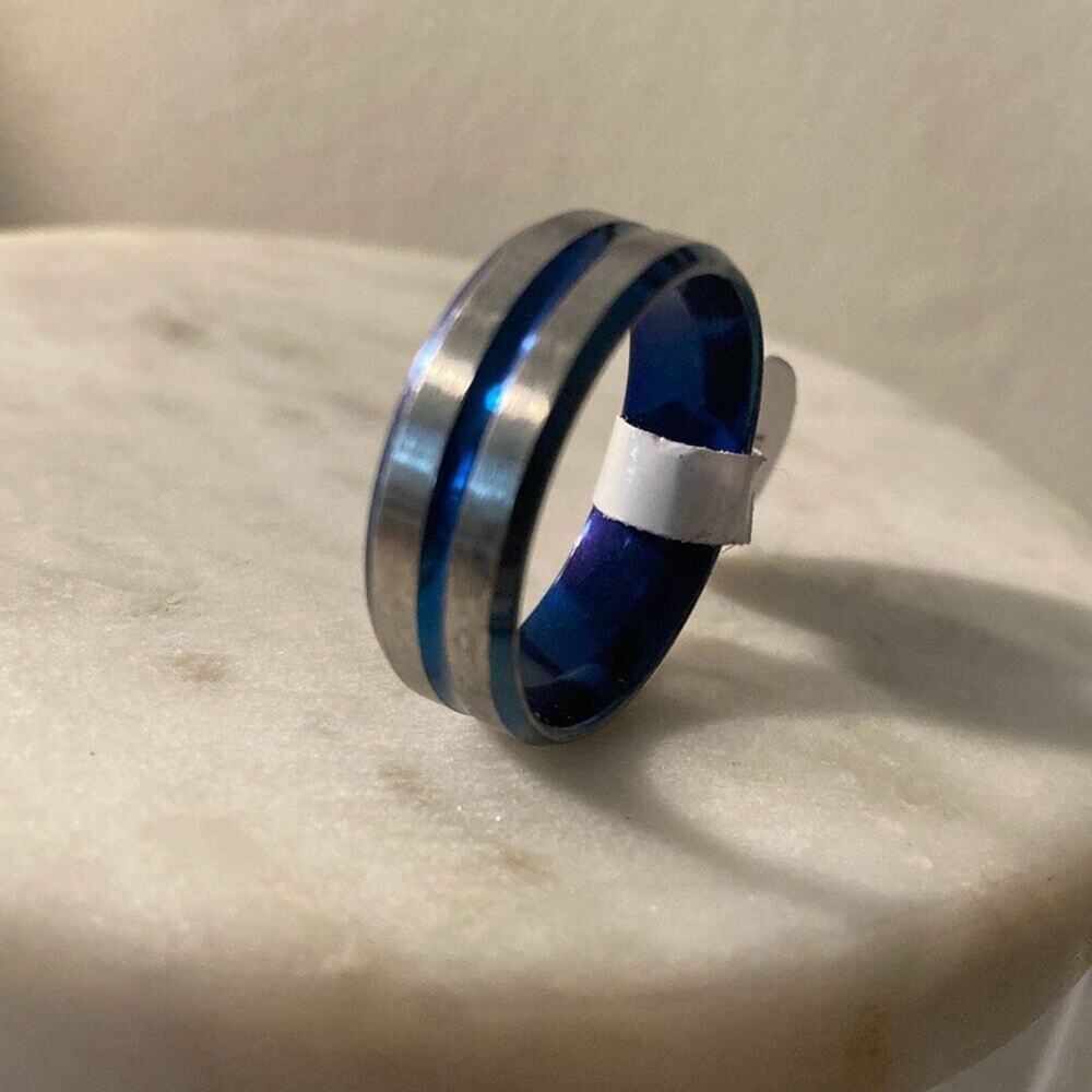 Stainless steel men’s unisex wedding band ring 11.5
